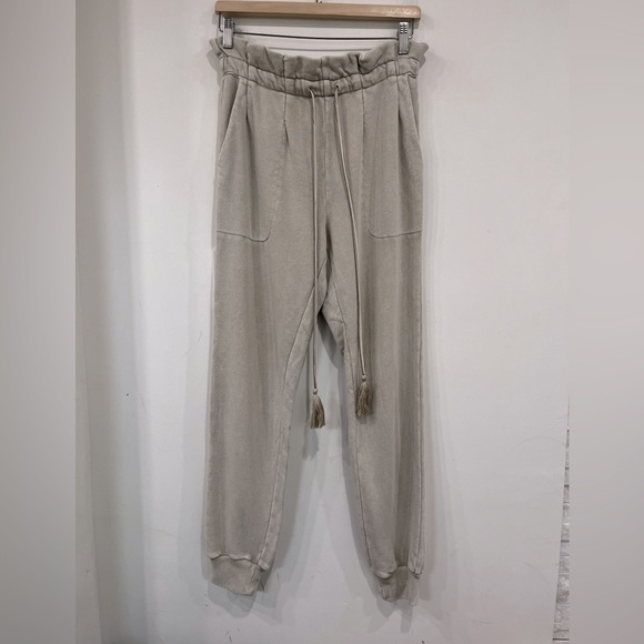 Something Navy Taupe Washout Cotton Terry Sweatpants size S - Picture 1 of 10
